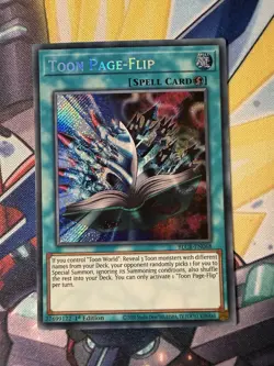 YuGiOh! Toon Page-Flip Secret Rare BLCR-EN068 - Image 1