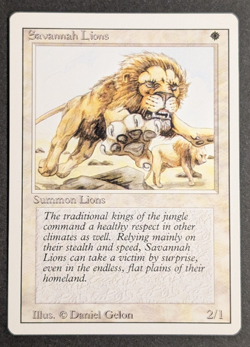 MTG Card - 1x Savannah Lions - Revised Edition (3rd) - LP - Vintage - Magic 1994 - Image 1