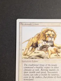 MTG Card - 1x Savannah Lions - Revised Edition (3rd) - LP - Vintage - Magic 1994 - Image 3