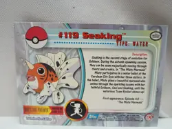 SEAKING Series 3 TV Animation Ed. POKEMON Non-Holo TOPPS 2000 Trading Card #119 - Image 4
