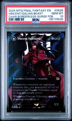 2025 MTG FINAL FANTASY #0528 GALIAN BEAST/VINCENT VALENTINE PSA 10 - Image 1