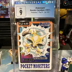 1997 CGC 9 Graded Pokemon No. 065 Alakazam Pocket Monsters Carddass Japanese - Image 2