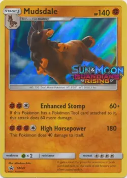 Mudsdale SM20 Promo Pokemon Card NM - Image 1