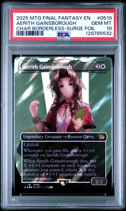 2025 MTG FINAL FANTASY #0519 AERITH GAINSBOROUGH PSA 10 - Image 1
