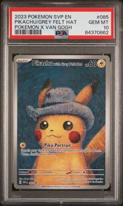PSA 10 Pikachu with Grey Felt Hat SVP 085 – Van Gogh Promo – Pokemon TCG - Image 1