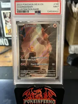 PSA 9 MINT - Charmander 168/165 Pokemon Scarlet & Violet 151 Illustration Rare - Image 1