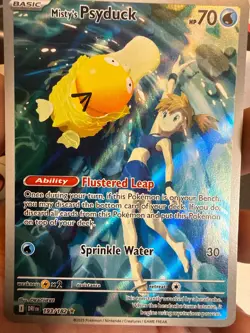 Pokemon Misty's Psyduck 193/182 Destined Rivals Illustration Rare Near Mint - Image 5