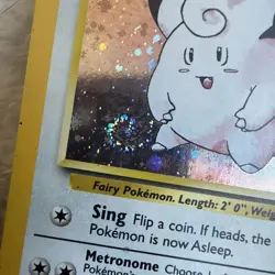 Pokemon Holo Swirl TCG Clefairy Base Set 2 Holo 6/130 WOTC Condition LP - Image 2
