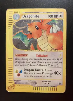 Pokemon Card- Dragonite-Expedition-Holo-9/165-Rare-ENG-E-reader-PL - Image 1