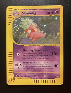 Pokemon Card-Slowking -H22/H32-Acquapolis-Holo-ENG-SWIRL-Excellent - Image 1
