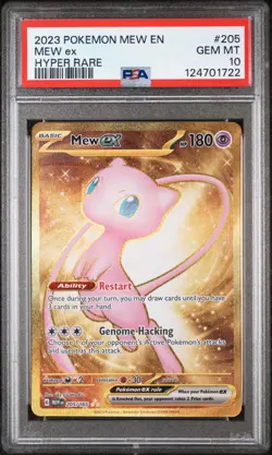 2023 POKEMON MEW EN-151 HYPER RARE #205 MEW EX PSA 10 - Image 1