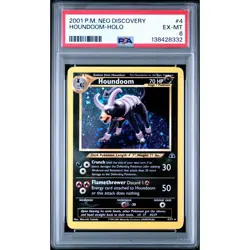 2001 P.M. Neo Discovery Houndoom Holo 4 PSA 6 EX-MT Pokemon - Image 1