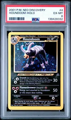 2001 P.M. Neo Discovery Houndoom Holo 4 PSA 6 EX-MT Pokemon - Image 2