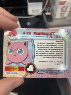 Pokemon Jigglypuff #39 Topps Chrome Base Holo - Image 2