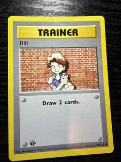 Pokemon TCG Bill 1st Edition Shadowless Base Set - Image 1