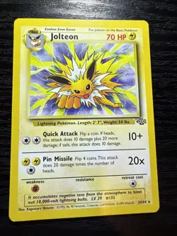 Played (HP) Jolteon -Non-Holo #20 Jungle Pokemon TCG - Image 1