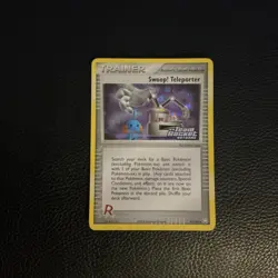 SWOOP! TELEPORTER 2004 Pokemon Team Rocket Returns Reverse Holo Stamped #92 - NM - Image 1