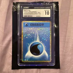 CGC 10 Gem Mint Japanese Water Energy Holo CLK Blastoise & Suicune Deck Pokemon - Image 1