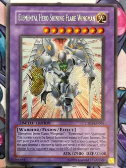Elemental HERO Shining Flare Wingman CT03-EN004 YuGiOh Card LIMITED EDITION - Image 1