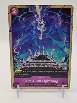 Gum-Gum Lightning OP09-077 UC Alt Premium Card Col Vol 4 ENGLISH NM One Piece - Image 1