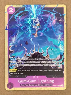 Gum-Gum Lightning OP09-077 UC Alt Premium Card Col Vol 4 ENGLISH NM One Piece - Image 3