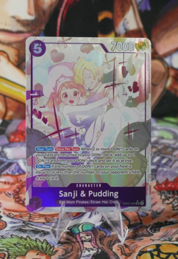 Sanji and Pudding SR EB02-035 (Alt Art) Anime 25th Collect One Piece ENGLISH NM - Image 1