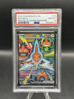 2025 Pokemon Phantasmal Flames Card 126/094 Rotom EX SIR Graded PSA 10 - Image 1