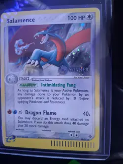 Salamence 19/97 Winner Stamp Holo NM E‑League Promo Pokemon Card 2003 - Image 1