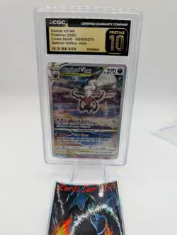 CGC Pristine 10 Darkrai VSTAR GG50/GG70 Holo Crown Zenith Pokemon Card - Image 1
