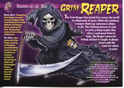 Weird N’ Wild Creatures Monsters of the Mind Card 38 # Grim Reaper # LC7 - Image 1