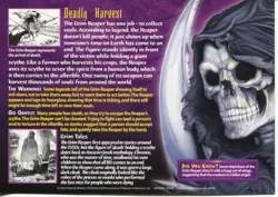 Weird N’ Wild Creatures Monsters of the Mind Card 38 # Grim Reaper # LC7 - Image 2