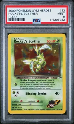 Rocket's Scyther - Holo - PSA 9 - Gym Heroes - 2000 - Vintage - #13/132 Pokemon - Image 1