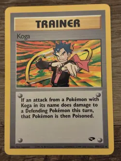 Pokemon TCG Koga Trainer Rare Gym Challenge 106/132 Regular Wizards 2000 - Image 1