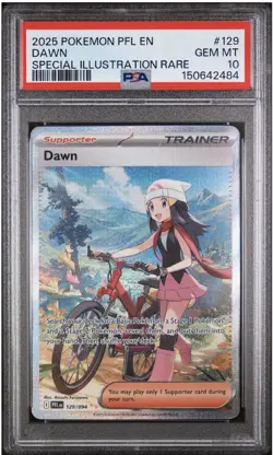 2025 Pokemon PFL EN-Phantasmal Flames Dawn Special Illustration Rare PSA 10 #129 - Image 1