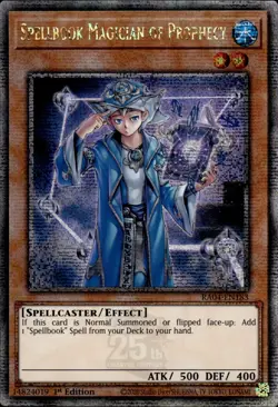 Yugioh Spellbook Magician of Prophecy RA04-EN183 Quarter Century Rare 1st Ed. - Image 1