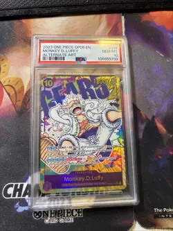 One Piece Monkey D. Luffy OP05-119 Gear 5 Nika PSA 10 Eng NM - Image 1