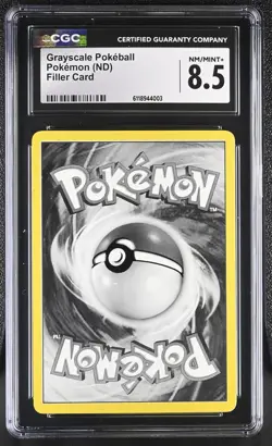 1999 Filler Card Grayscale Pokeball CGC 8.5 - Image 1
