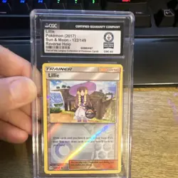 Pokemon Lillie Sun & Moon 122/149 Trainer Reverse Holo CGC Graded Card - Image 1
