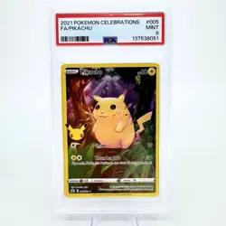 PSA 9 Pikachu FA #005 | 2021 Pokemon Celebrations | Full Art | English - Image 1