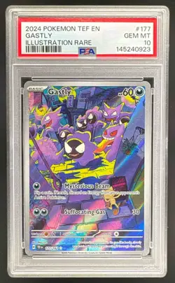 2024 Pokemon Scarlet Violet Temporal Forces #177 Gastly PSA 10 145240923 - Image 1