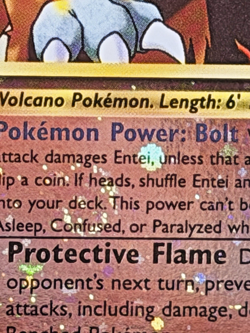 2001 Pokemon Black Star Promo ENTEI Holo 34 Card MP with 2 Swirls - Image 4