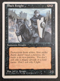 MTG Card - 1x Black Knight - Fourth (4th) Edition - NM/LP - Vintage - Magic 1995 - Image 1