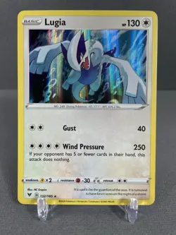 Pokemon Card Lugia 132/185 Holo Rare SWSH Vivid Voltage NM - Image 1