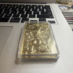 1999 MEWTWO Gold Bar Card Limited Edition Gold Pltd Pokemon LIKE nw - Image 1