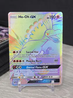 Pokemon Card TCG Ho-oh GX SM80 Full Art Ultra Rare Rainbow Black Star Promo 2017 - Image 3