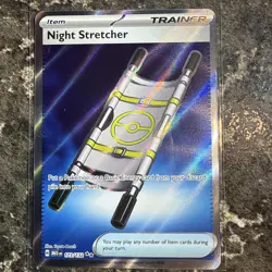 Pokemon Night Stretcher 173/132 Me01: Mega Evolution Trainer Full Art Holo - Image 1
