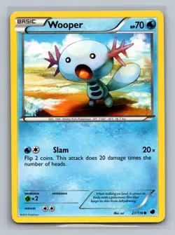Wooper 21/116 Common Plasma Freeze Pokemon Near Mint - Image 1