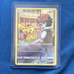 Pokemon Pikachu Secret Rare Holo 241/236 Volt Tackle SM-Cosmic Eclipse TCG Card - Image 1