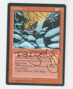 Magic the Gathering ~ Melting ~ M/NM ~ Ice Age ~ Signed by Artist #2 - Image 1