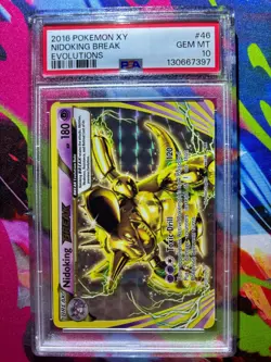 2016 POKEMON XY EVOLUTIONS #46 NIDOKING BREAK PSA 10 - Image 1